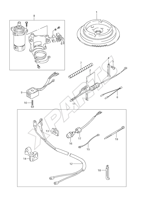  Opt: Starting Motor(2004) til Suzuki motor